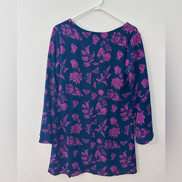 NWT Francesca’s Blue Rain Mini bell sleeve dress - Picture 3 of 5